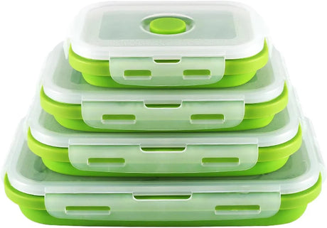 Collapsible Silicone Food Containers  Leak-Proof Storage Set - Product showcase
