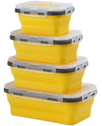 Collapsible Silicone Food Containers  Leak-Proof Storage Set - Product detail 12