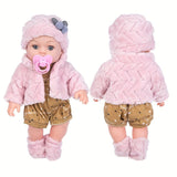Realistic Baby Doll  Soft Silicone with Pink Plush Outfit - Detailed view