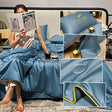 Silk Summer Quilt Set  Cooling Breathable Bedding - Product showcase