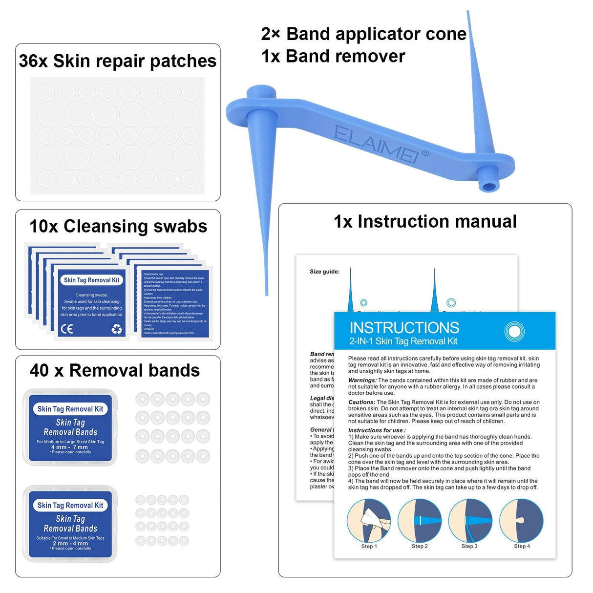 Professional Skin Tag Removal Kit  2-in-1 Silicone Ligation System - Product example