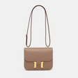 Classic Leather Crossbody Bag  Gold Hardware Square Design - Product showcase