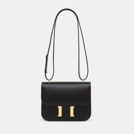 Classic Leather Crossbody Bag  Gold Hardware Square Design - Product detail 4