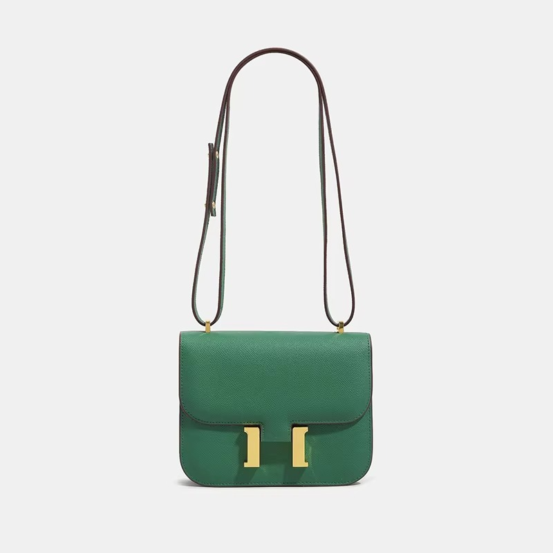 Classic Leather Crossbody Bag  Gold Hardware Square Design - Product detail 6