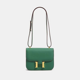 Classic Leather Crossbody Bag  Gold Hardware Square Design - Product detail 6