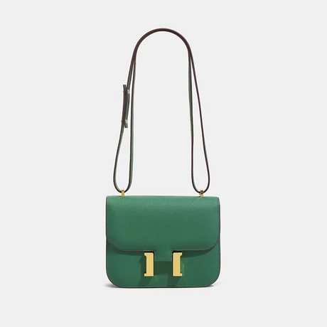 Classic Leather Crossbody Bag  Gold Hardware Square Design - Product detail 6