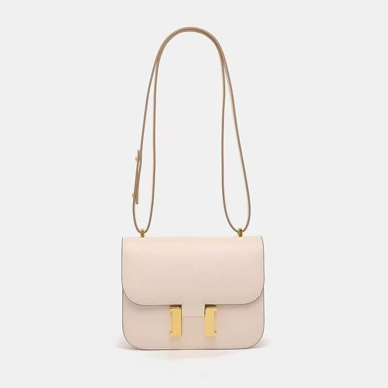 Classic Leather Crossbody Bag  Gold Hardware Square Design - Product detail 8