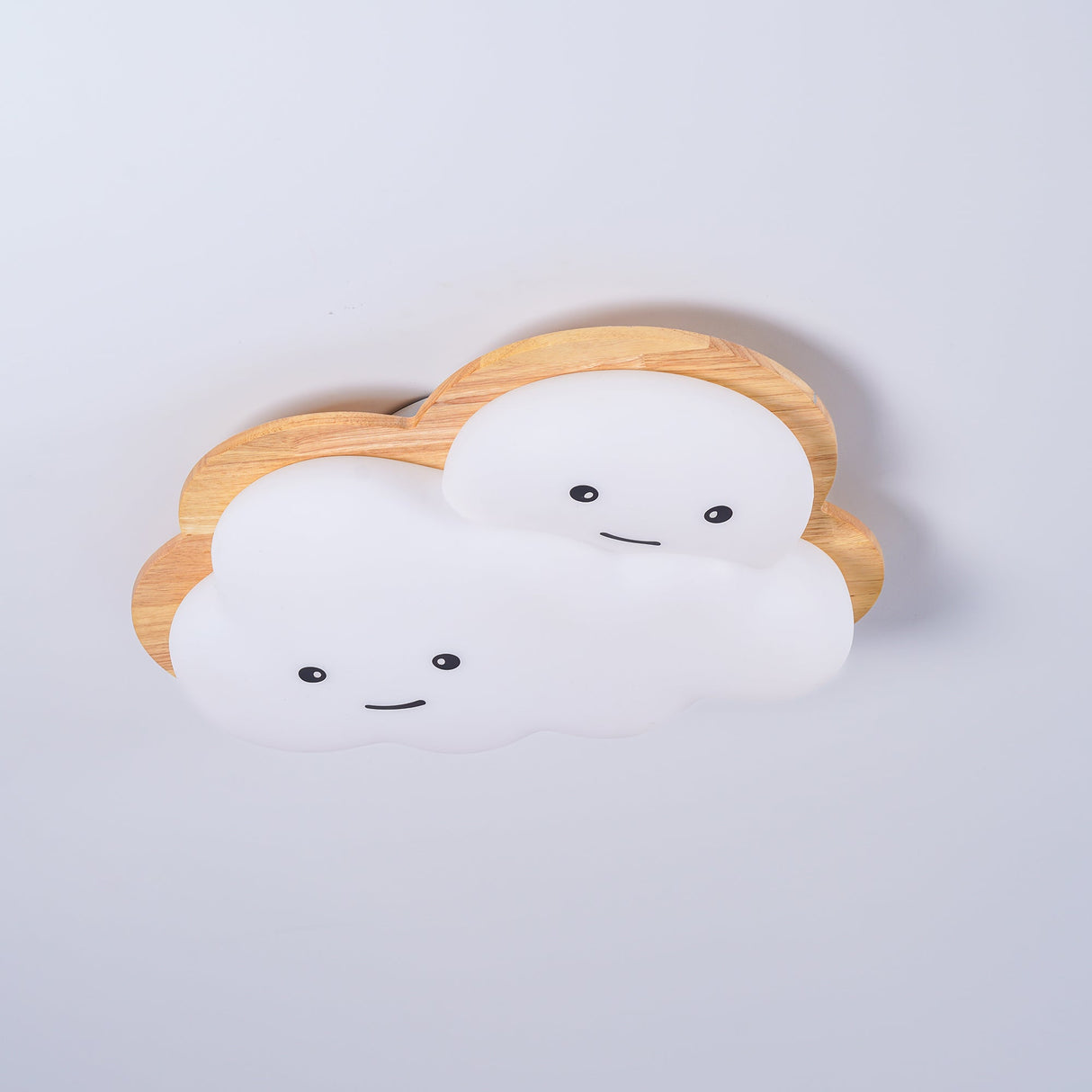 Kids Cloud Ceiling Light  Wooden Trim Smiling Design - Product detail 13