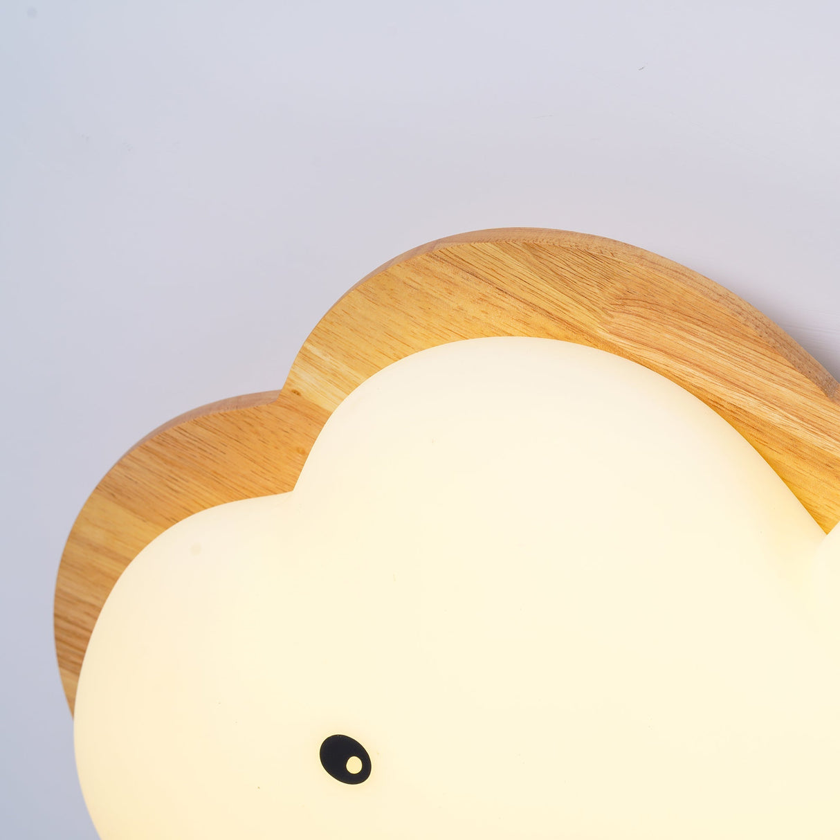 Kids Cloud Ceiling Light  Wooden Trim Smiling Design - Product detail 17