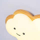 Kids Cloud Ceiling Light  Wooden Trim Smiling Design - Product detail 14