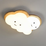 Kids Cloud Ceiling Light  Wooden Trim Smiling Design - Product detail 28