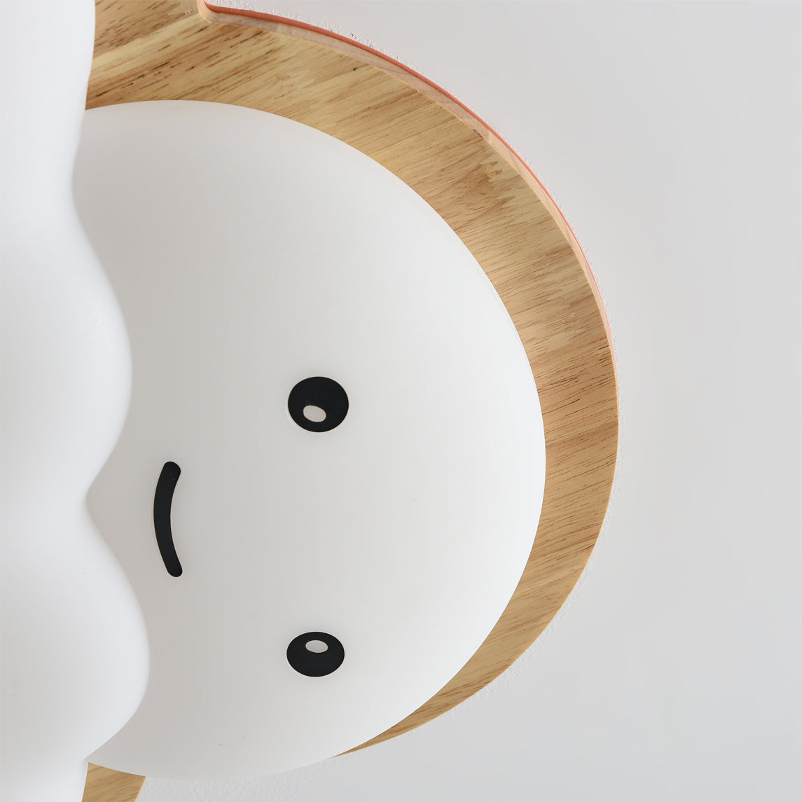 Kids Cloud Ceiling Light  Wooden Trim Smiling Design - Product detail 26