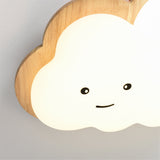 Kids Cloud Ceiling Light  Wooden Trim Smiling Design - Product detail 23