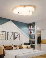 Kids Cloud Ceiling Light  Wooden Trim Smiling Design - Product detail 7