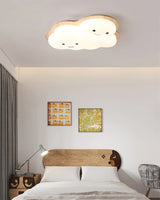 Kids Cloud Ceiling Light  Wooden Trim Smiling Design - Product detail 24