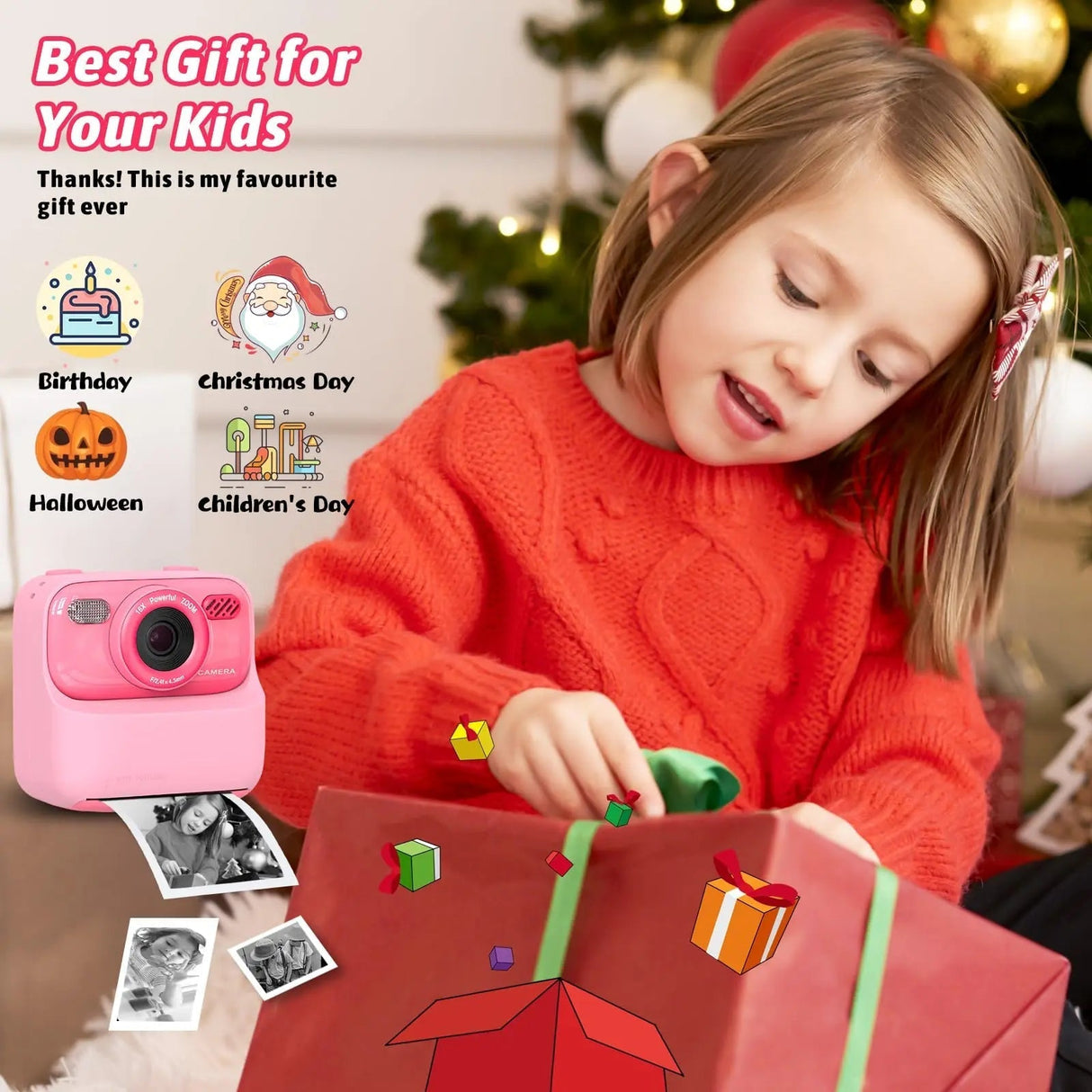 Kids Instant Camera  HD Photo Printing with 32GB Storage - Product detail 7