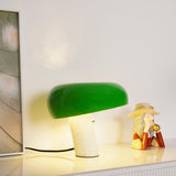 Modern Marble Table Lamp  Carrara Base Black Dome Shade - Product detail 92