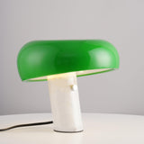 Modern Marble Table Lamp  Carrara Base Black Dome Shade - Product detail 98