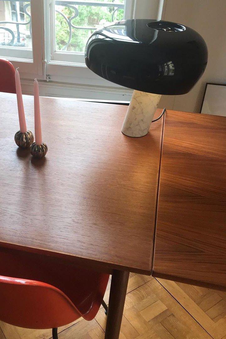 Modern Marble Table Lamp  Carrara Base Black Dome Shade - Product detail 53