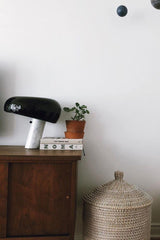 Modern Marble Table Lamp  Carrara Base Black Dome Shade - Product detail 18