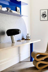 Modern Marble Table Lamp  Carrara Base Black Dome Shade - Product detail 64