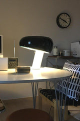 Modern Marble Table Lamp  Carrara Base Black Dome Shade - Product detail 68