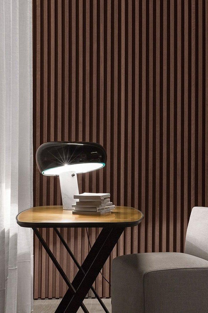 Modern Marble Table Lamp  Carrara Base Black Dome Shade - Product detail 71
