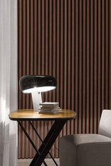 Modern Marble Table Lamp  Carrara Base Black Dome Shade - Product detail 71