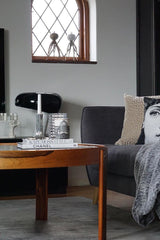 Modern Marble Table Lamp  Carrara Base Black Dome Shade - Product detail 19