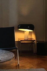 Modern Marble Table Lamp  Carrara Base Black Dome Shade - Product detail 74