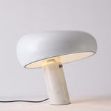 Modern Marble Table Lamp  Carrara Base Black Dome Shade - Product detail 97