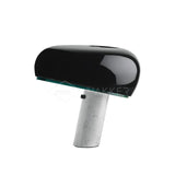 Modern Marble Table Lamp  Carrara Base Black Dome Shade - Product detail 57