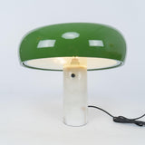 Modern Marble Table Lamp  Carrara Base Black Dome Shade - Product detail 82