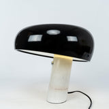 Modern Marble Table Lamp  Carrara Base Black Dome Shade - Product detail 86