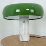 Modern Marble Table Lamp  Carrara Base Black Dome Shade - Product detail 89