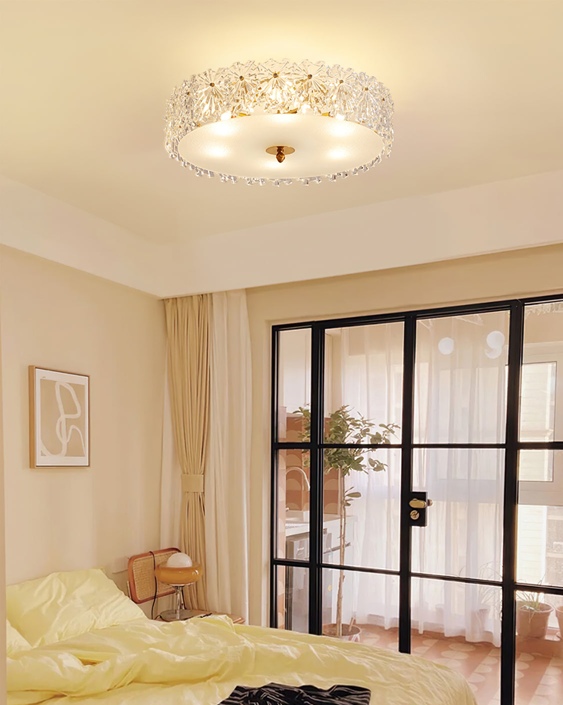 Crystal Ceiling Light  Snowflake Glass Design - Product detail 10