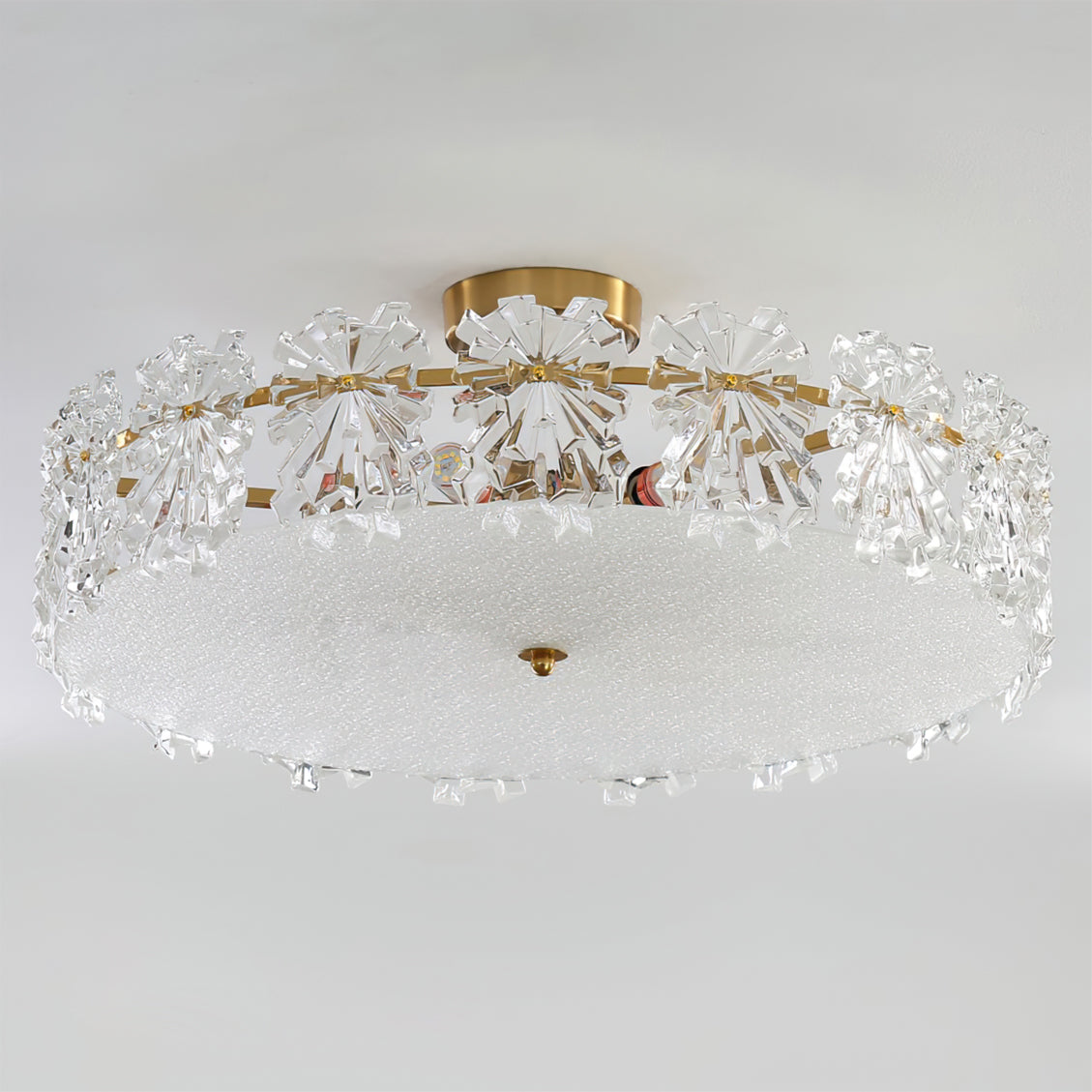 Crystal Ceiling Light  Snowflake Glass Design - Product detail 14