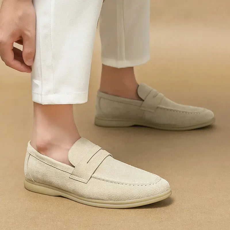 Classic Suede Penny Loafers  Comfort Sole Design - Detailed view
