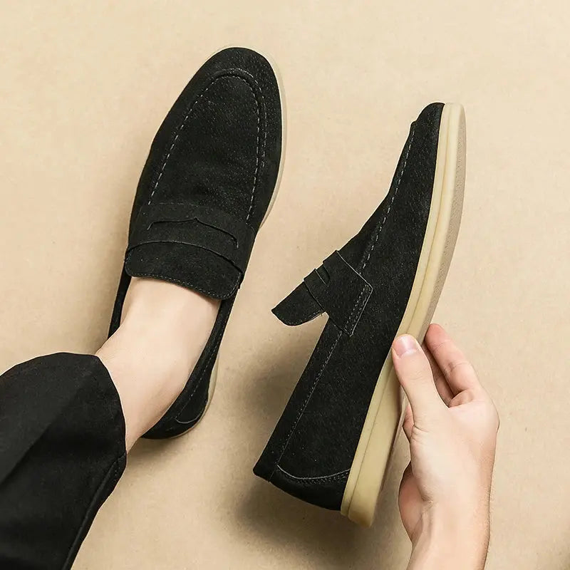 Classic Suede Penny Loafers  Comfort Sole Design - Product example