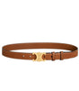 Designer Leather Belt  Gold Double C Buckle - Product detail 6