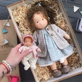 Waldorf Cotton Plush Doll  Handmade Knit Outfit with Gift Box - Product detail 12