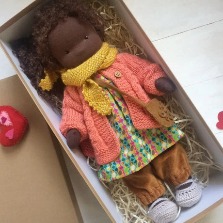 Waldorf Cotton Plush Doll  Handmade Knit Outfit with Gift Box - Product detail 25