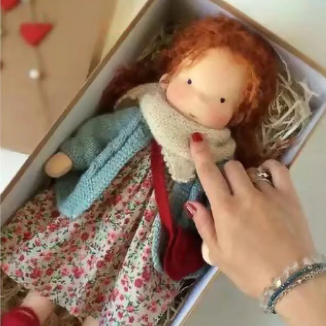 Waldorf Cotton Plush Doll  Handmade Knit Outfit with Gift Box - Product detail 26