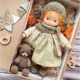 Waldorf Cotton Plush Doll  Handmade Knit Outfit with Gift Box - Product detail 28