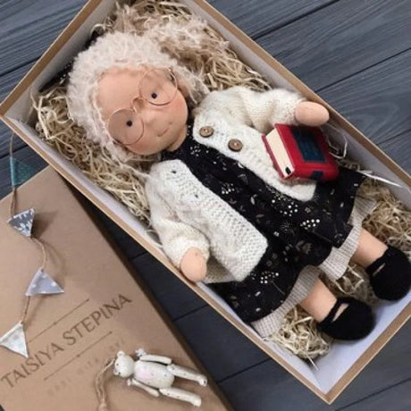 Waldorf Cotton Plush Doll  Handmade Knit Outfit with Gift Box - Product detail 34
