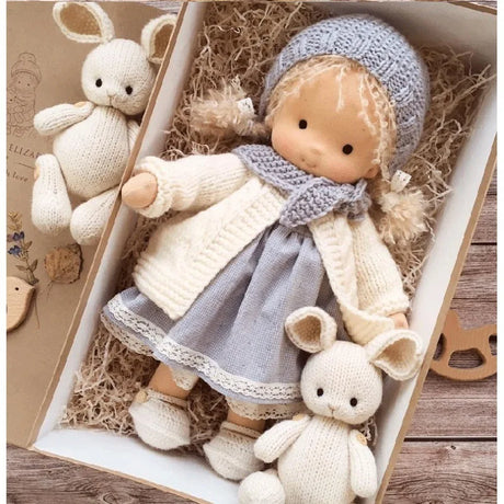 Waldorf Cotton Plush Doll  Handmade Knit Outfit with Gift Box - Product detail 36