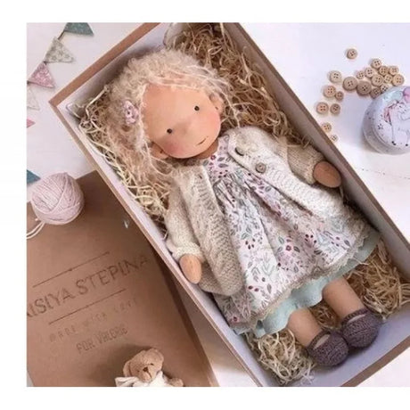 Waldorf Cotton Plush Doll  Handmade Knit Outfit with Gift Box - Product detail 37