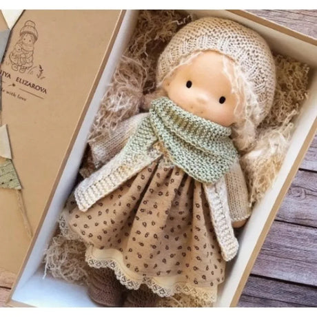 Waldorf Cotton Plush Doll  Handmade Knit Outfit with Gift Box - Product detail 41