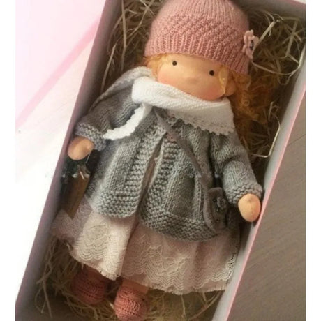 Waldorf Cotton Plush Doll  Handmade Knit Outfit with Gift Box - Product detail 7