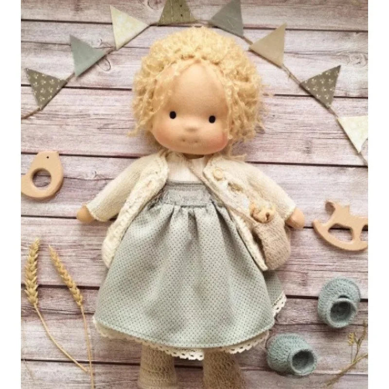 Waldorf Cotton Plush Doll  Handmade Knit Outfit with Gift Box - Product detail 10